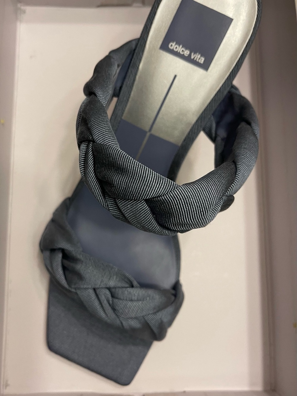 Dolce Vita Women's Braided Strap Sandal in Indigo Silk